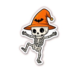 Fototapeta premium My Halloween Skeleton Ghost Cartoon