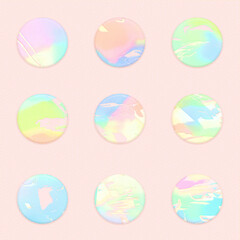 colorful pastel abstract background with circle frame . expression graphic painting for backdrop or decoration wallpaper.