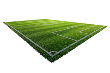 Isolated Soccer Pitch on Transparent Background