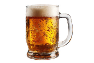 Amber Beer Mug on Transparent Background ? Product Photo