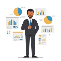 Fototapeta premium Business Success Through Data & Modern Analytics