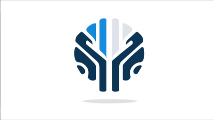 Obraz premium Abstract modern blue logo design