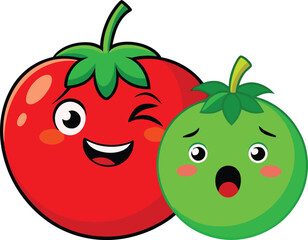 Red tomato cartoon