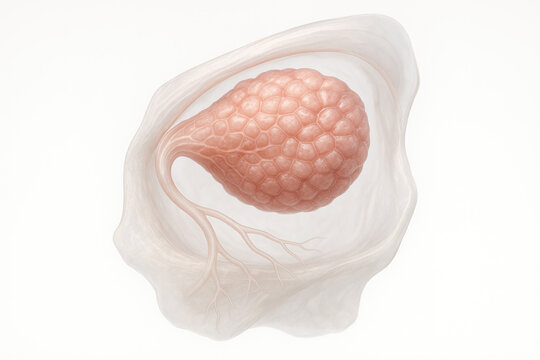 Mammary Gland Anatomy: Detailed Medical Illustration of Alveoli and Lactiferous Ducts [Illustration]