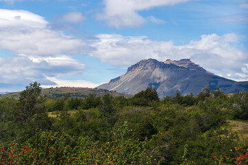 Fototapeta premium View of the mountain landscape in the national park Torres del Paine, Patagonia, Chile, South America