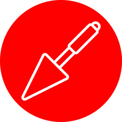 Cake Slice Vector Line White Circle Red Icon Design