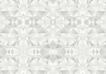 Fototapeta premium グレー三角形ポリゴン幾何学パターン抽象背景 - 1