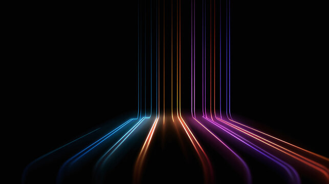 abstract colorful tech lines background
