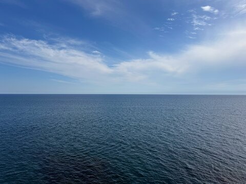 Tranquil blue sea and sky 