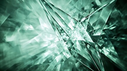 Obraz premium Abstract Emerald Crystal Gemstone Facets Background