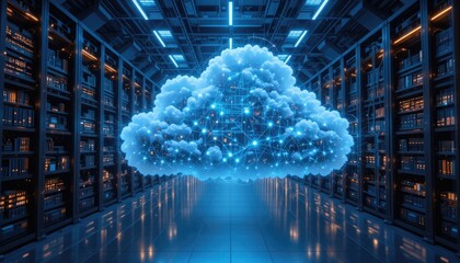 Cloud data warehouse concept.