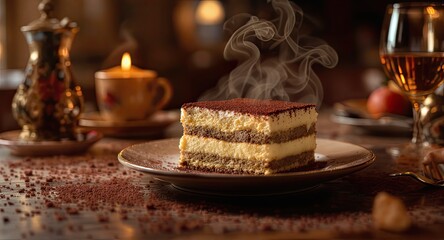 Indulge in a Decadent Delight A Steaming German Black Forest Cake Fantasy