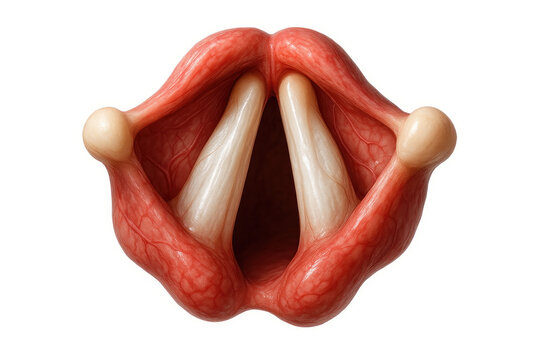 Vocal Cords Illustration: Human Anatomy - Respiratory System, larynx anatomy, vocal fold, voice box, glottis [Illustration]