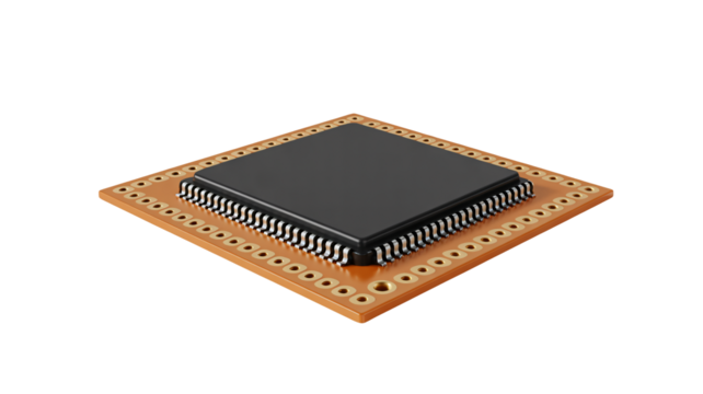 Modern central processing unit microchip for tech integration