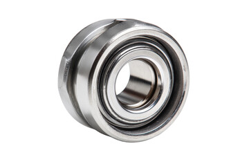 Stainless Steel Ball Bearing Connector on Transparent Background
