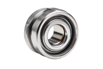 Stainless Steel Ball Bearing Connector on Transparent Background