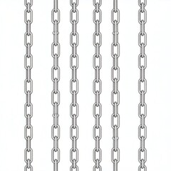 Metal chains vertically aligned