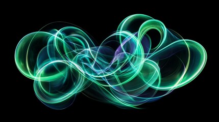 Modern Art of Glowing Green