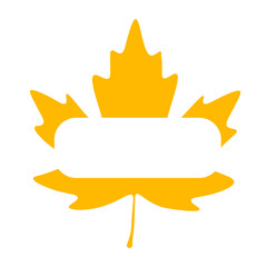 Maple leaf, symbol of Canada, frame