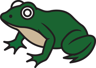 frog on white background