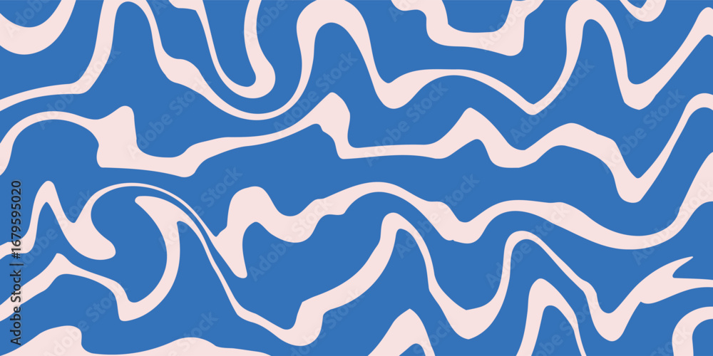Poster abstract background pattern with colorful waves. psychedelic groovy trippy y2k retro seamless patter