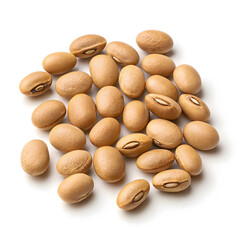 Obraz premium Dried moth beans (matki) isolated on a plain white background, ideal for food packaging, cooking visuals,