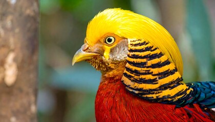 Close-up of a Golden Pheasant