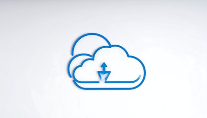 A stylized cloud icon with an upward arrow, suggesting upload