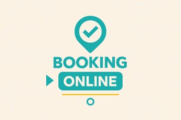 Obraz premium Online booking confirmation with location pin and checkmark icon