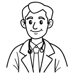 Fototapeta premium Young doctor with stethoscope