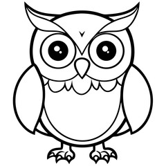 Cute little owl cartoon