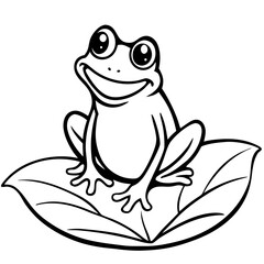 Frog on a white background