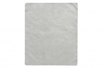 Blank crumpled white paper with torn edges on transparent background, ideal for adding texture and vintage style to designs