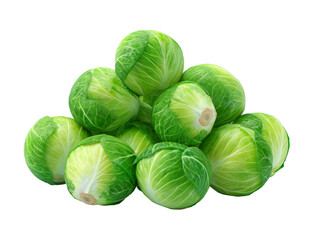 Fototapeta premium Cluster of small cabbage heads food photography fresh produce high-quality detail