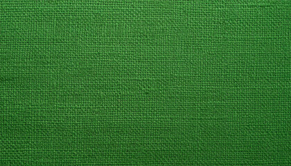 Green Color Burlap Texture. Fabric Surface. Close up pattern.