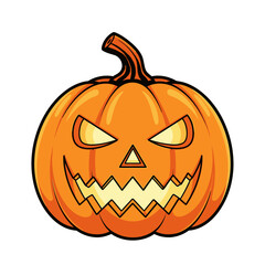 Fototapeta premium Spooky Halloween Jack-o'-lantern Illustration