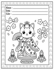 Bold and Easy Cozy Nooks Coloring Book for Adults and Kid. High resolution (300 DPI), Ready to print on standard 8.5x11-(A4) inch paper With (No Bleed), Black and White. Vector illustration