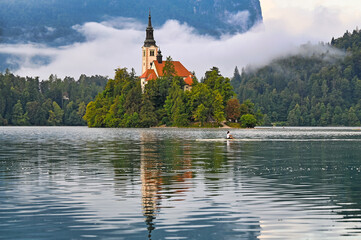Pilgrimage Church of the Assumption of Maria.Lake Bled,Bled, Slovenia