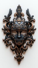 A beautifully designed mask with intricate patterns, stunning intricate detailing and elegant design
