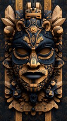 A beautifully designed mask with intricate patterns, stunning intricate detailing and elegant design