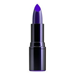 Elegant violet lipstick presentation against clean backdrop providing beauty enhancement look