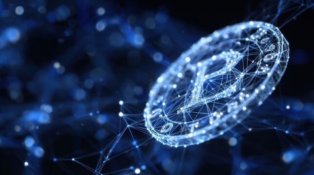 Digital Bitcoin in space - Powered by Adobe