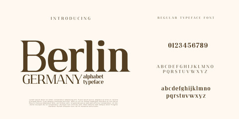 Elegant  Fashion and  Minimal  modern serif alphabet font berlin germany victorian typeface