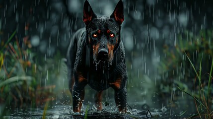 A Dominant Doberman with a Powerful Presence