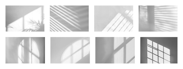 PNG Abstract palm leaf shadows pattern, element set on transparent background