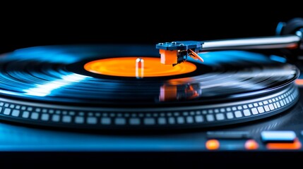 Nostalgic vibes from a classic vinyl record player