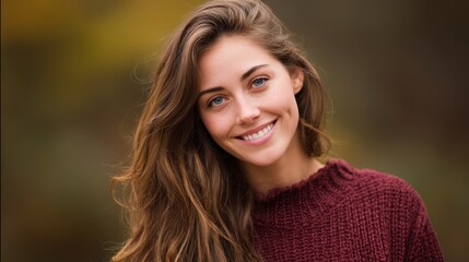 Naklejka premium Professional headshot photo session in natural outdoor light