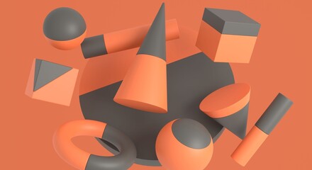 Abstract background of Geometric Shape Rendering background