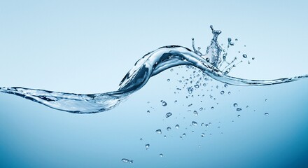 water splash isolated on white