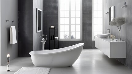 A contemporary bathroom with minimalistic design and elegance
